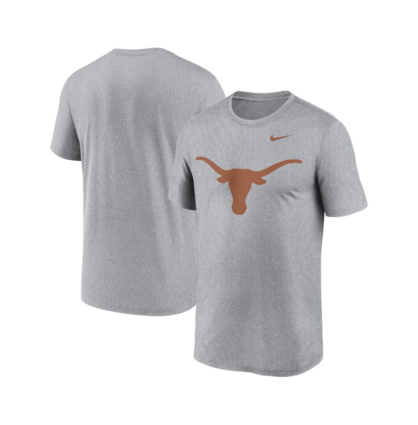 Мужская футболка Nike Heather Gray Texas Longhorns Primetime Legend Logo — фото 1