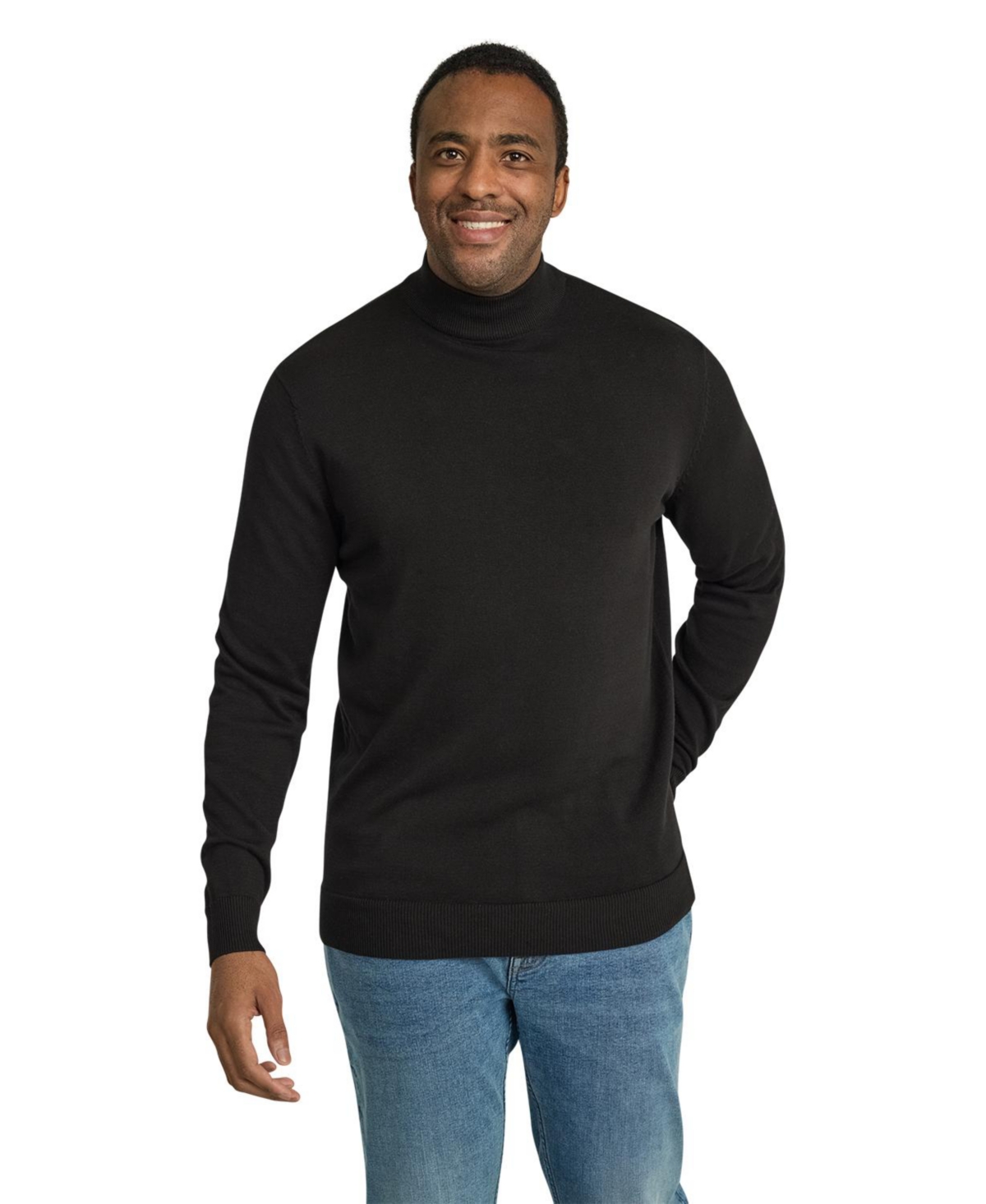 Big & Tall Essential Turtle Neck Sweater - Black