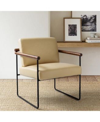 Modern Arm Chair with Sturdy Metal Tube Side