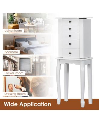 Jewelry Cabinet Storage Chest Standing Organizer