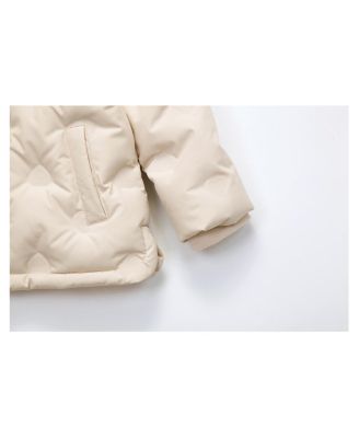 Baby Girls Fleece Lined Heart Puffer Jacket 6-24M