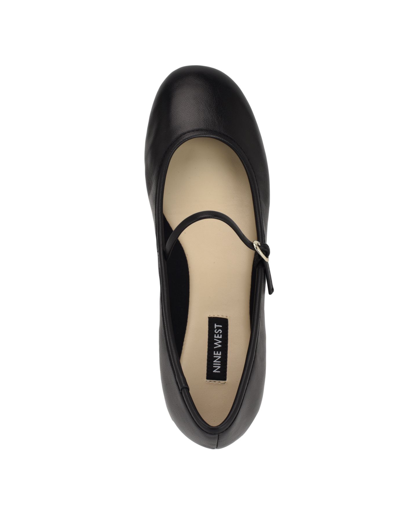 Женские балетки Мэри Джейн Nine West Classik, цвет: Чёрный кожаный — фото 4