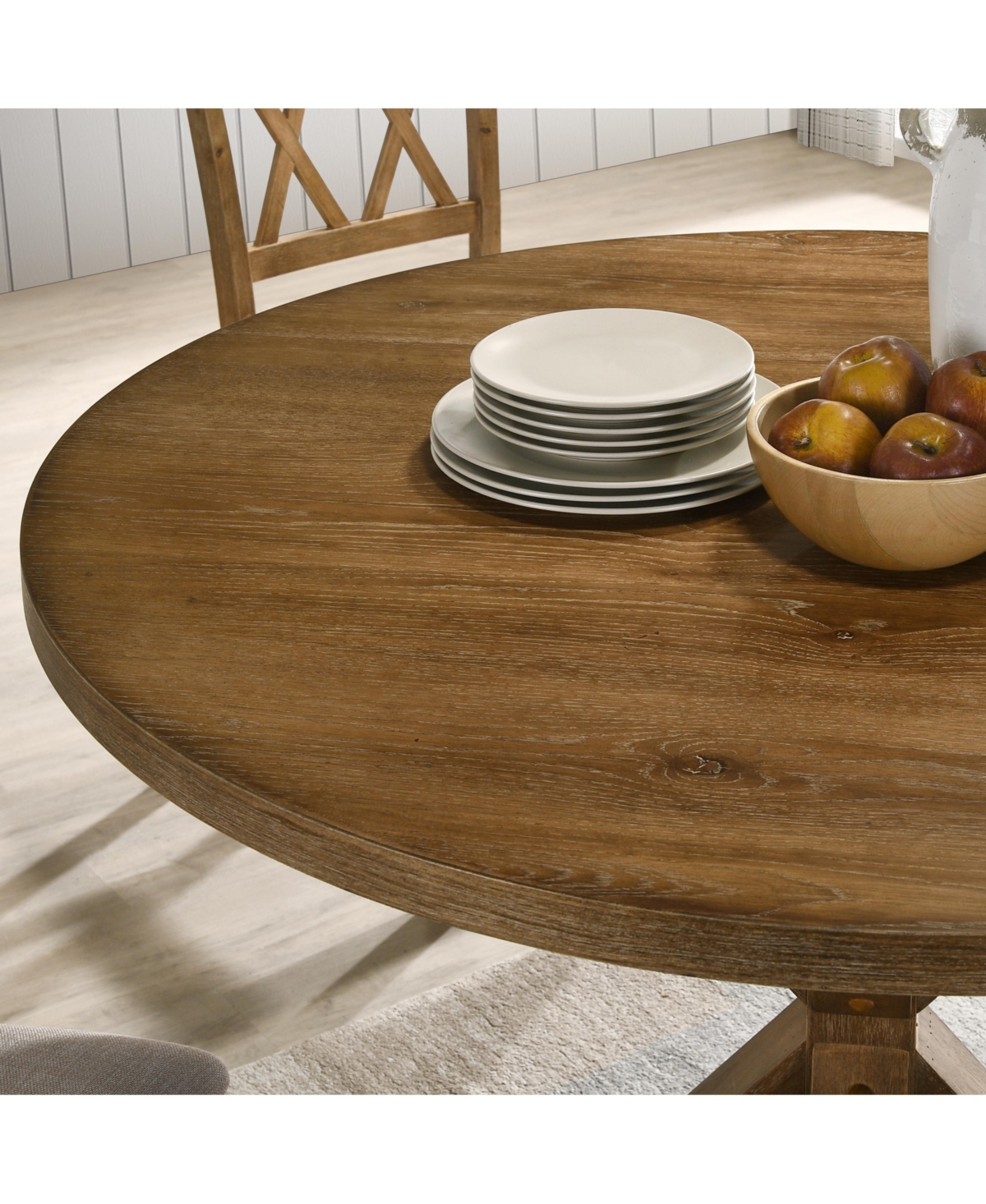 Streamdale Furniture Windvale Cross-Buck Base Counter Height Dining Table