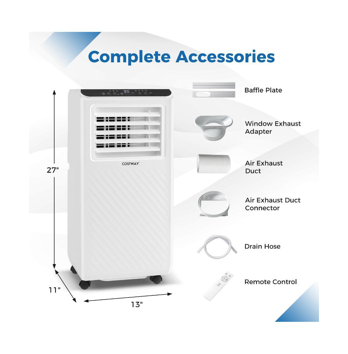Slickblue 10000 Btu Portable Air Conditioner 3 in 1 Floor Ac Unit with Fan and Dehumidifier