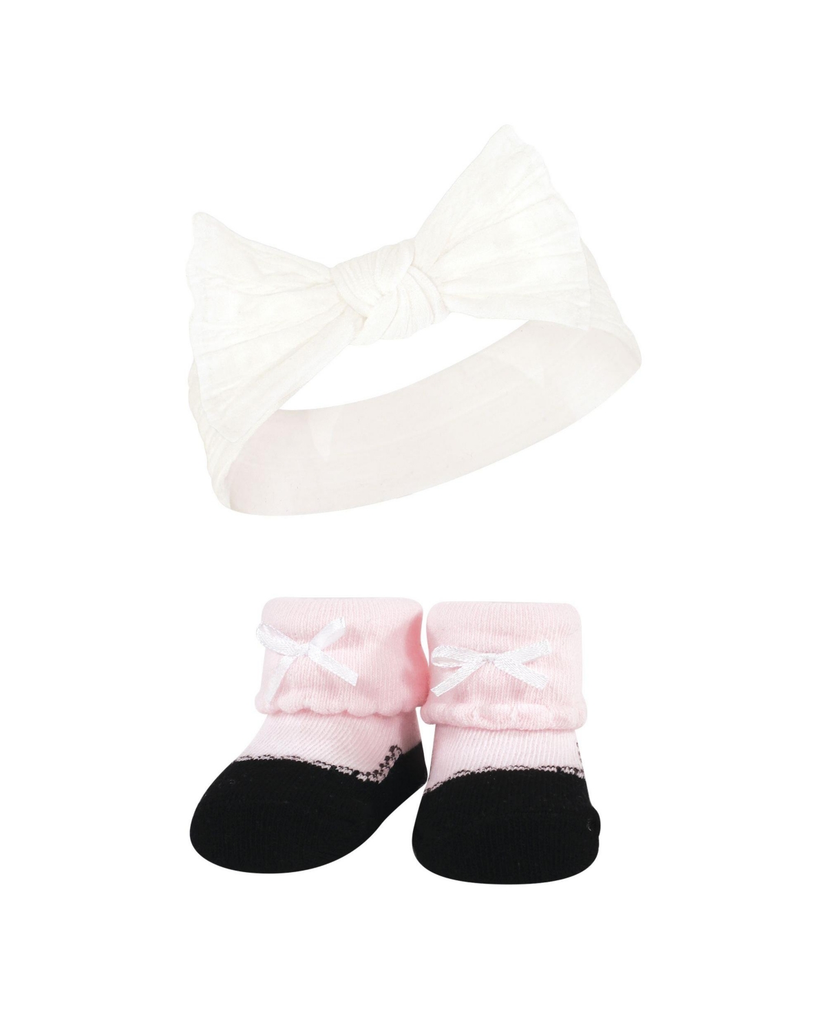 Hudson Baby Baby Girls Headband and Socks Giftset, One - Pink taupe