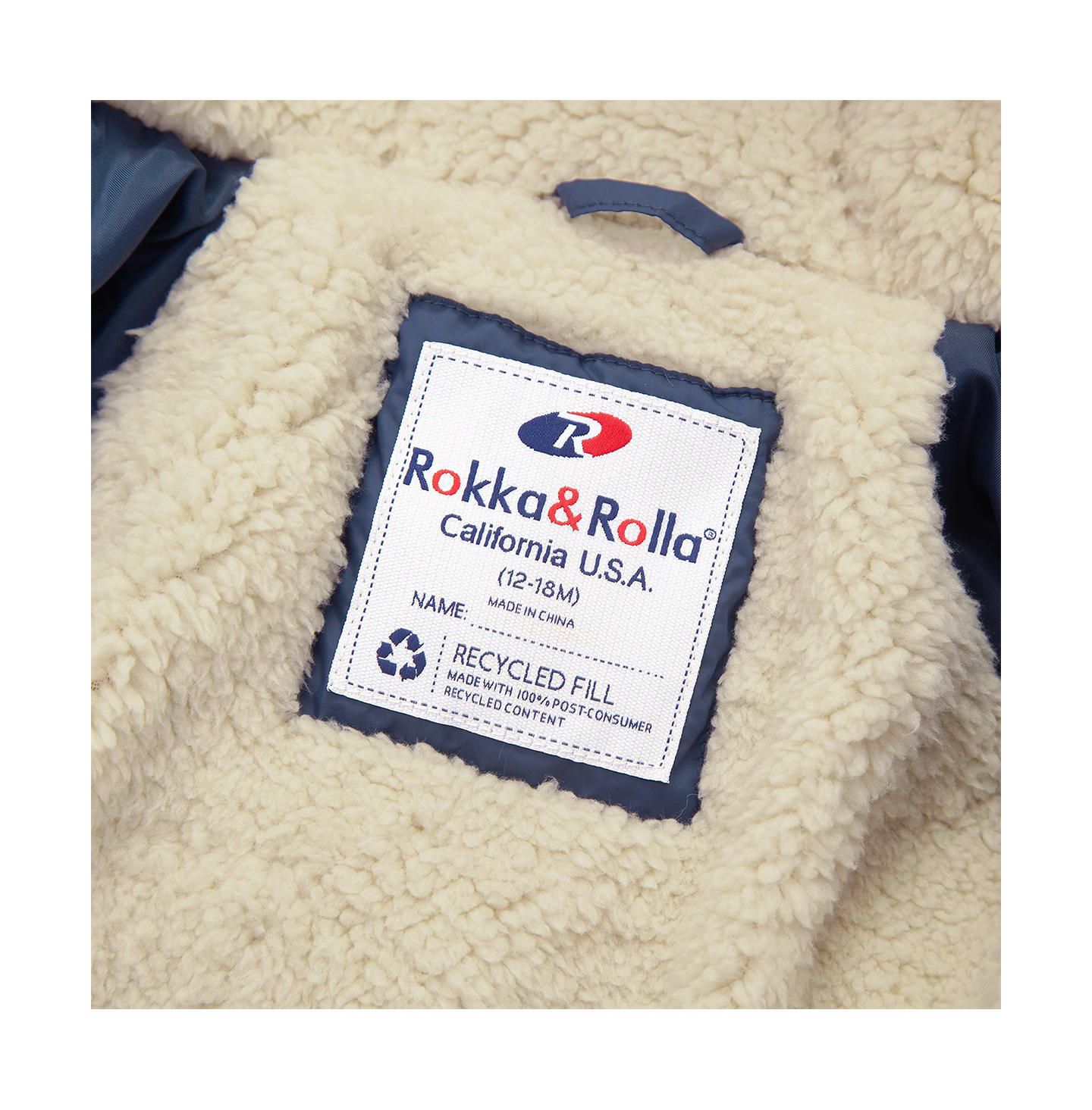 Куртка Rokka&Rolla Sherpa Fleece Lined Puffer Jacket 6-24M для мальчиков-малышей, цвет: Тёмно-синий — фото 9