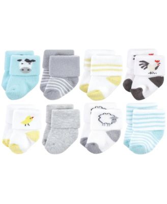 Baby Boys Hudson Unisex Plush Terry 8-Pair Socks