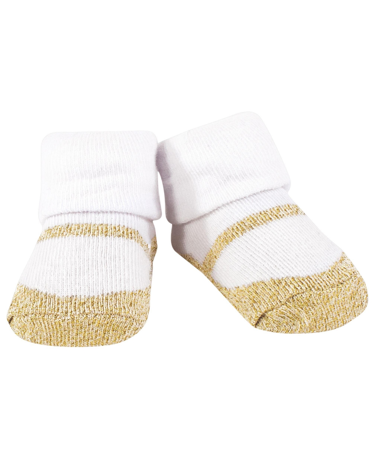 Hudson Baby Infant Girl Cotton Bib and Sock Set, 0-6 Months - Toile