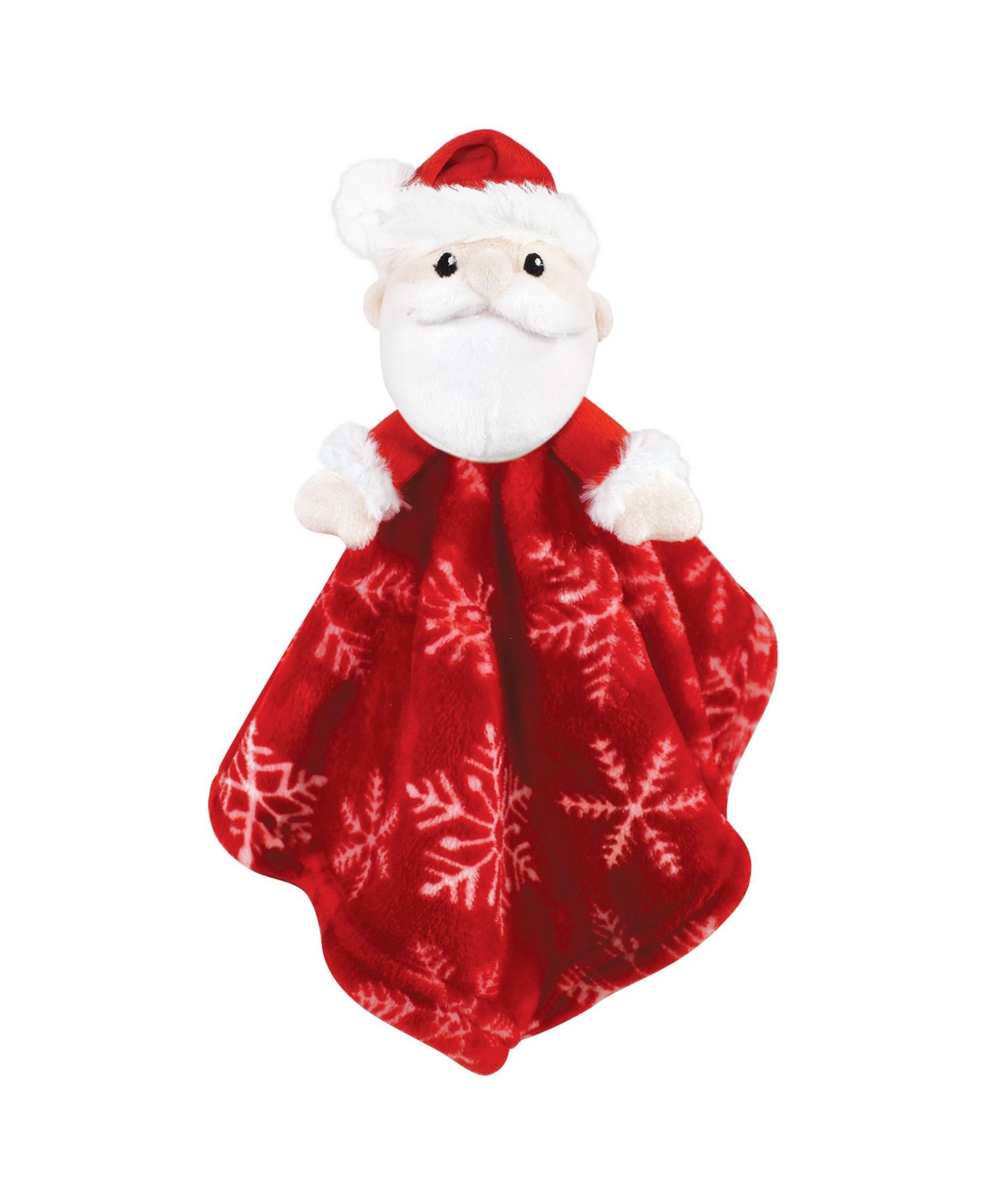 Hudson Baby Unisex Baby Plush Blanket with Security Blanket, One Size - Santa snowflake