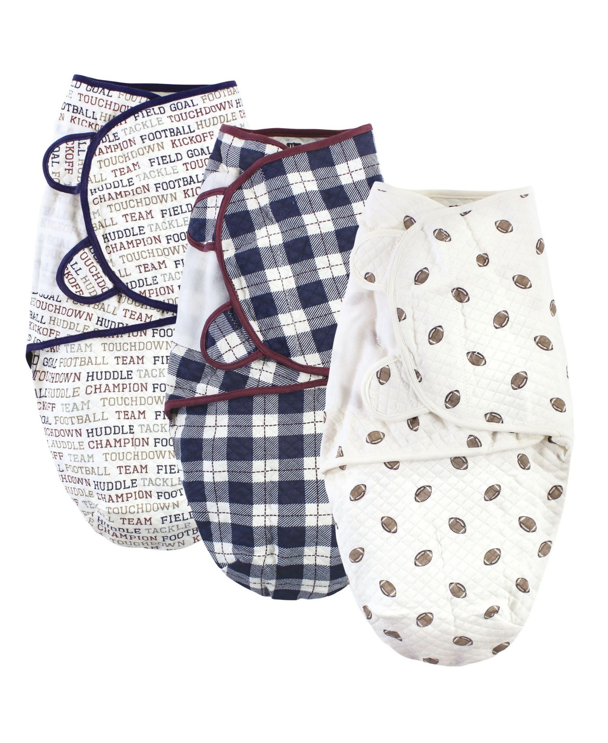 Hudson Baby Boys Quilted Cotton Swaddle Wrap 3pk, Space, 0-3 Months