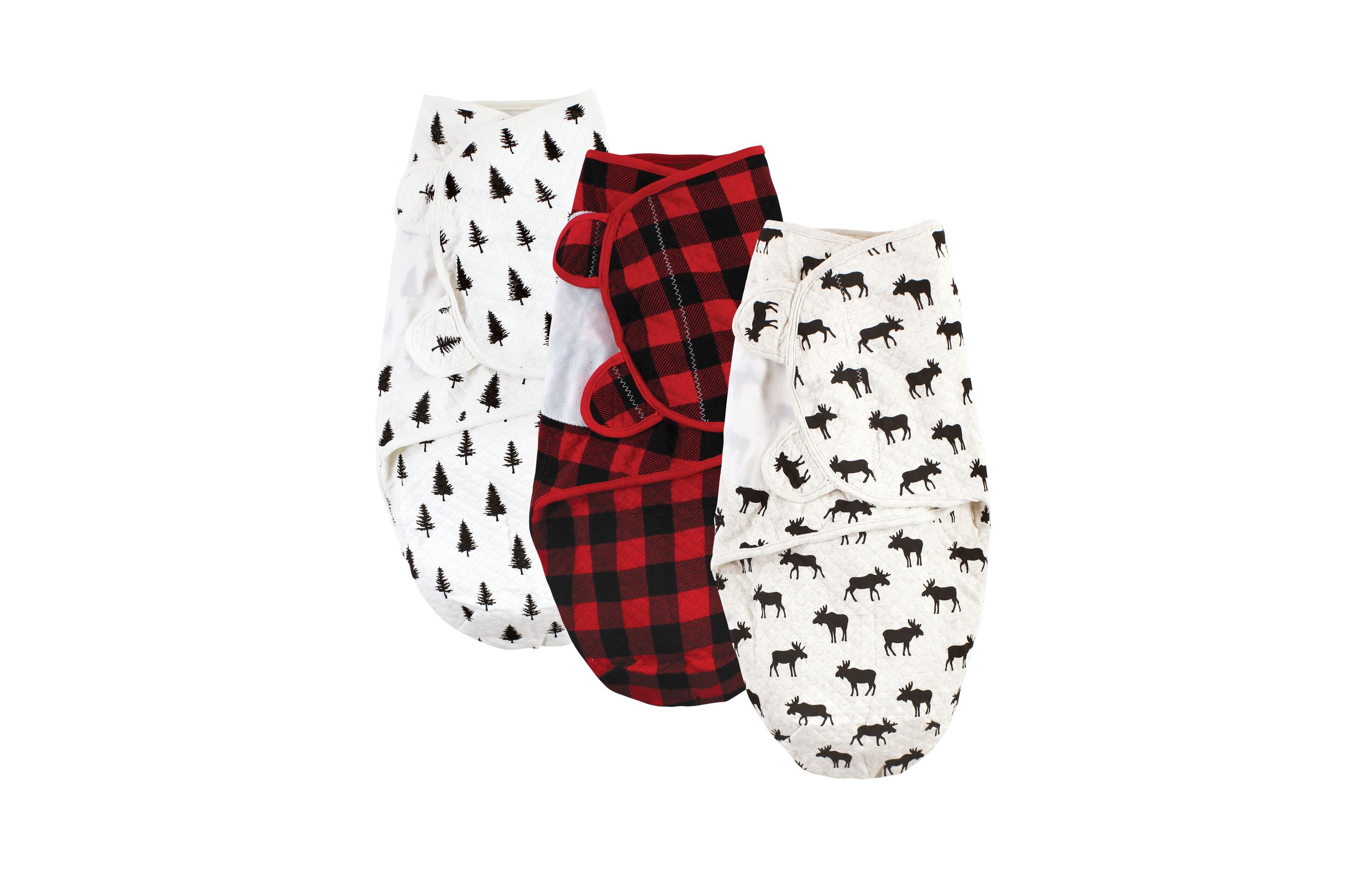 Hudson Baby Boys Quilted Cotton Swaddle Wrap 3pk, Space, 0-3 Months