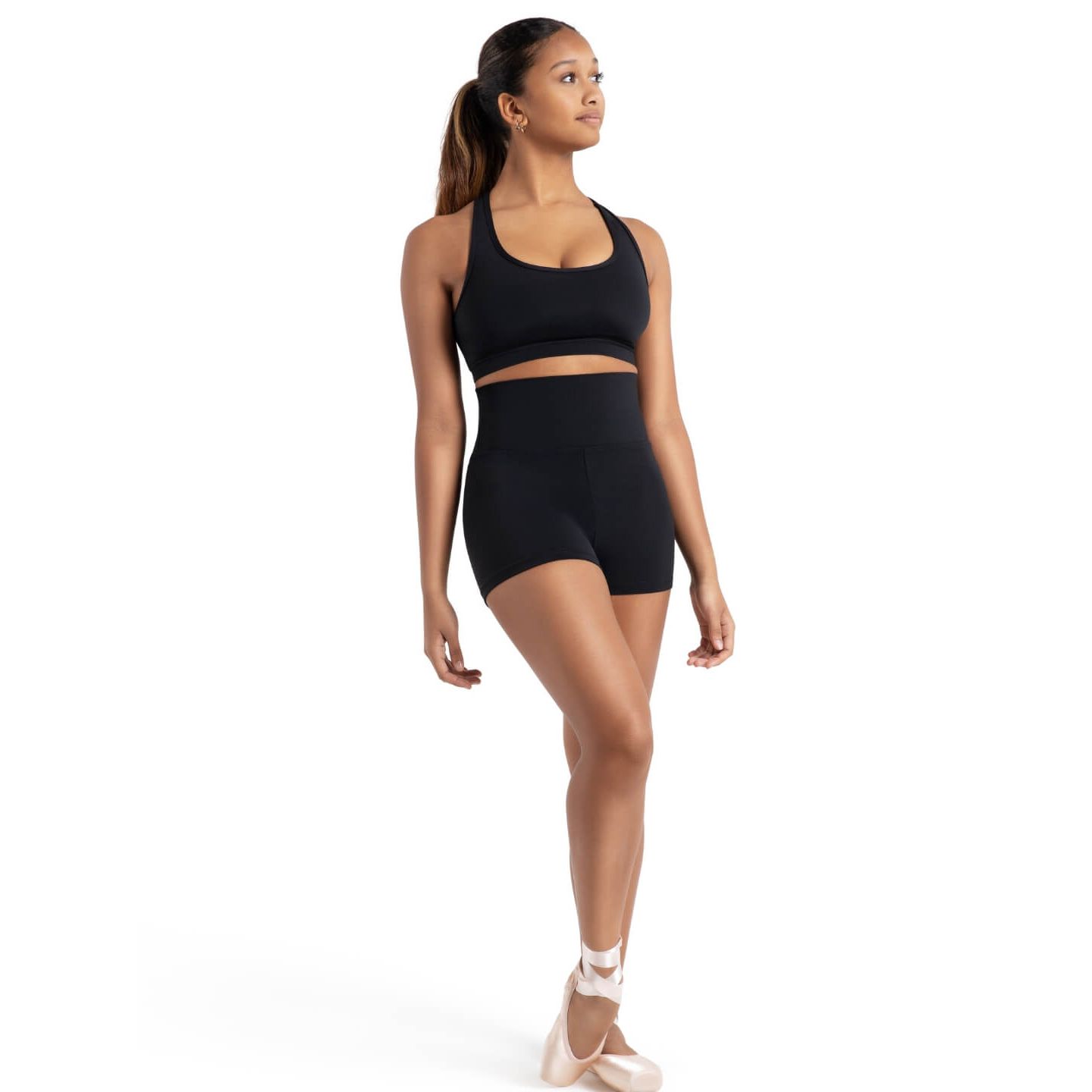 Женские шорты Capezio High Waisted, цвет: Чёрный — фото 2