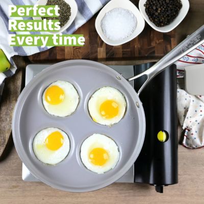 Ceramic Nonstick 10" 4-Cup Egg Frying Pan