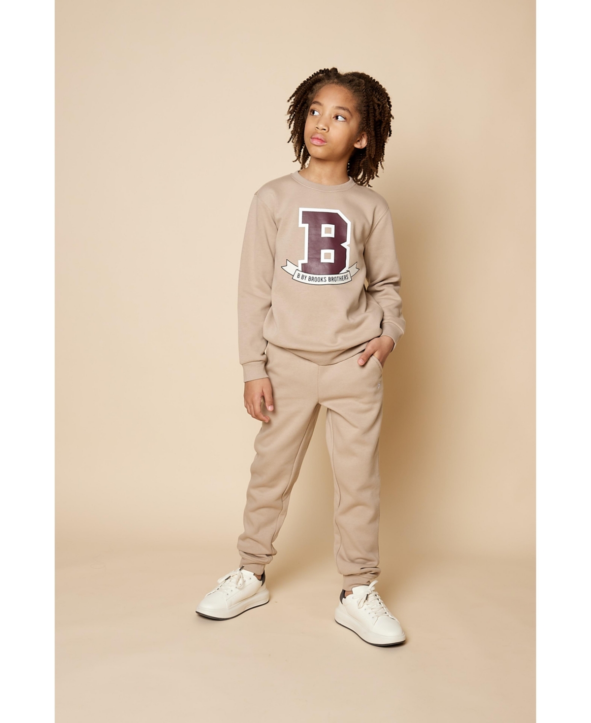 B by Brooks Brothers Big Boys Logo Fleece Sweatshirt