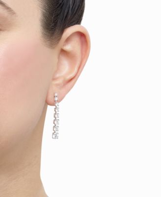 Lab Grown Diamond Graduated Linear Drop Earrings (2-1/2 ct. t.w.) in 14k White Gold
