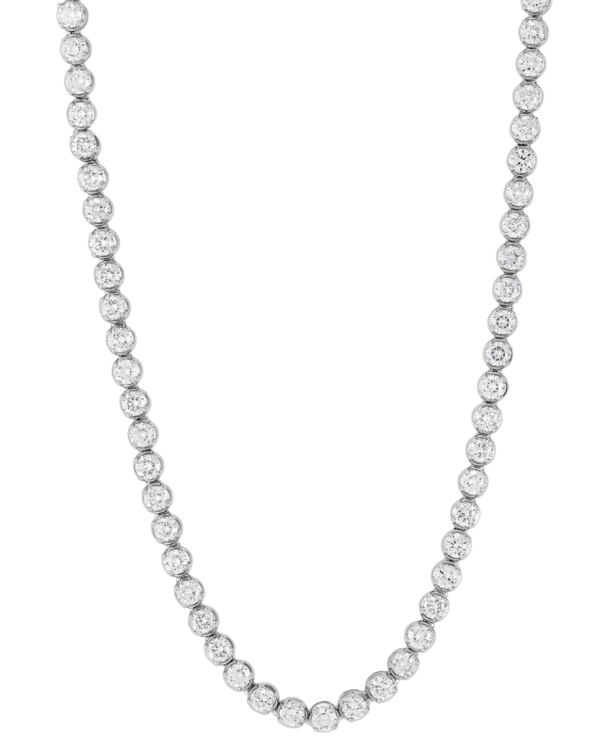 Lab Grown Diamond 18" Tennis Necklace (10 ct. t.w.) in 14k White or Yellow Gold - White Gold