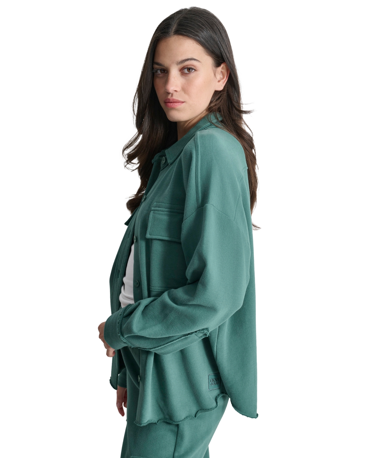 Dkny Jeans Women's Relaxed Cotton Shirt Jacket