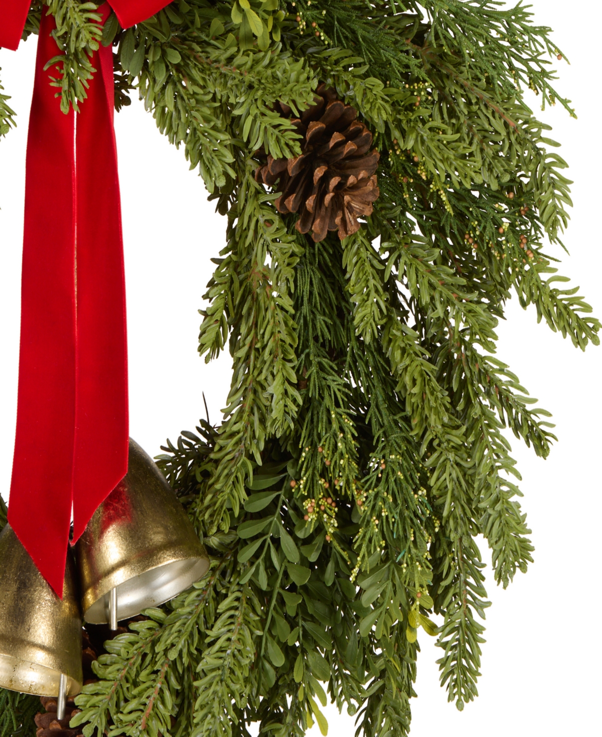 National Tree Company Christmas Bells Pine Wreath, 28 Inches