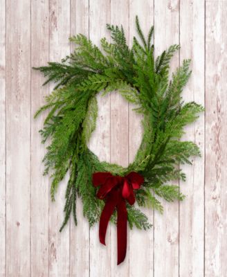Christmas Cottage Wreath, 24 Inches