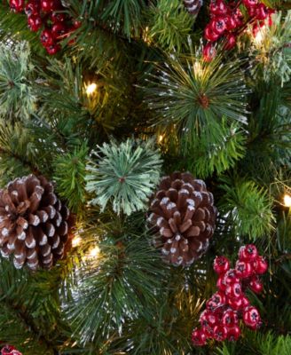 National Tree Company Iced Berry Pine Entrance Tree, 4 feet.