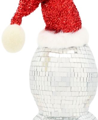 National Tree Company Disco Snowman with Santa Hat, 12 Inches
