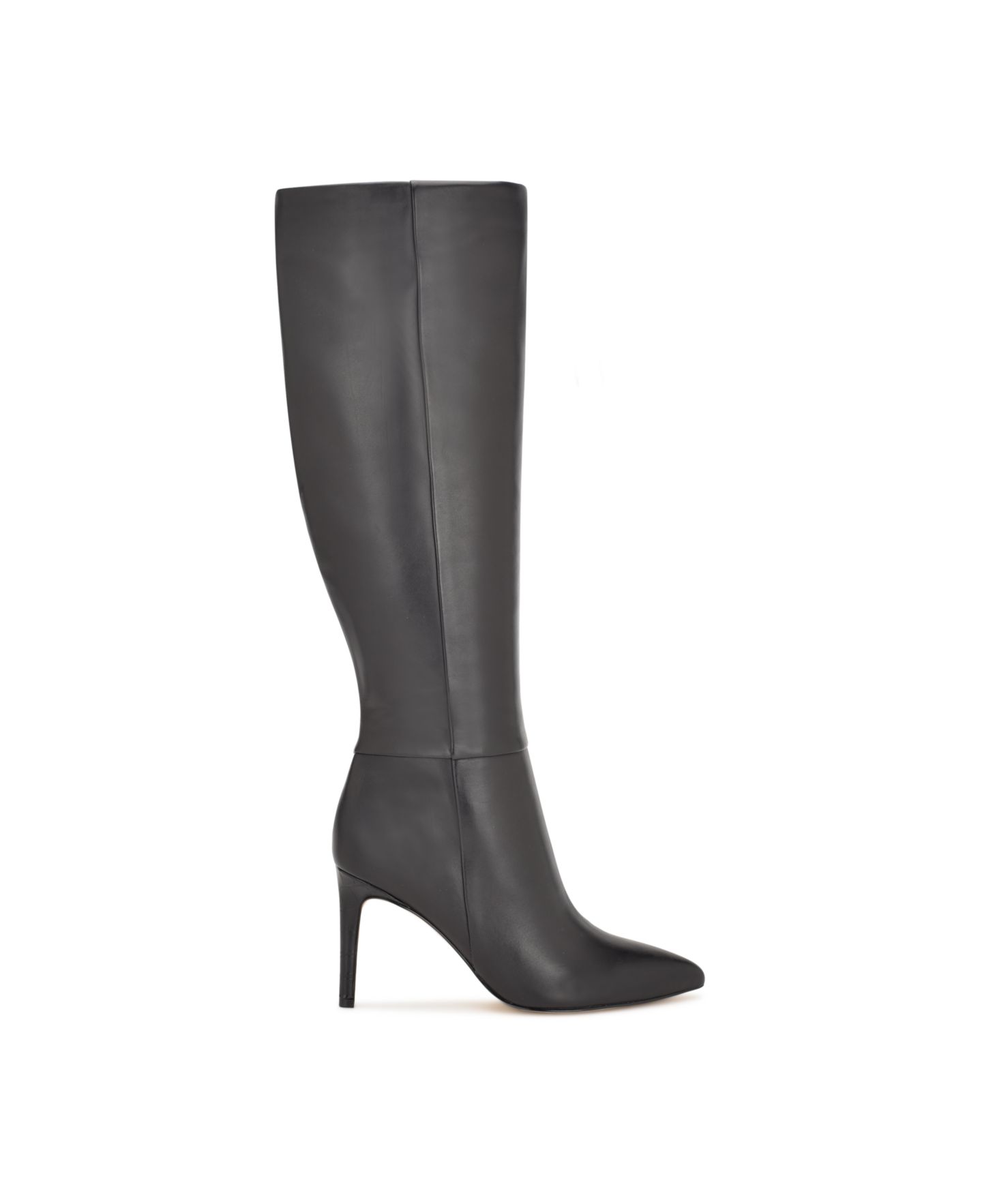 Женские ботинки Nine West Richy Tall Stiletto Boots, Regular & Wide Calf, цвет: Чёрный кожаный — фото 2