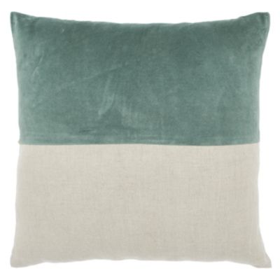 Layla Velvet Linen Zipper Throw Pillow Covers, 20"x 20", Set of 2