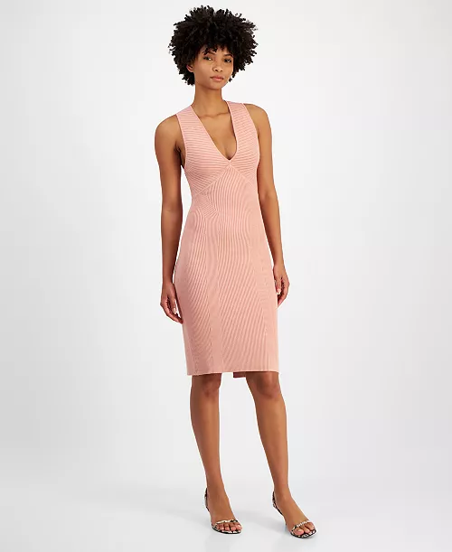 women's carista ribbed midi dress