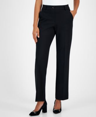 Kasper - Women's Mid-Rise Pull-On Straight-Leg Pants