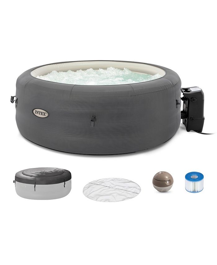 Intex SimpleSpa Bubble Massage 4 Person Inflatable Hot Tub with ...