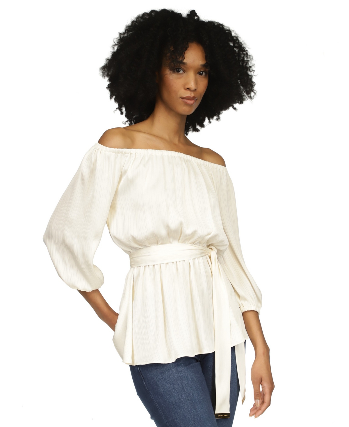 Michael Michael Kors Women's Tie-Waist Off-The-Shoulder Top