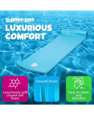 Splash 1.25" Thick Foam Swimming Pool Float Mat, Marina Blue