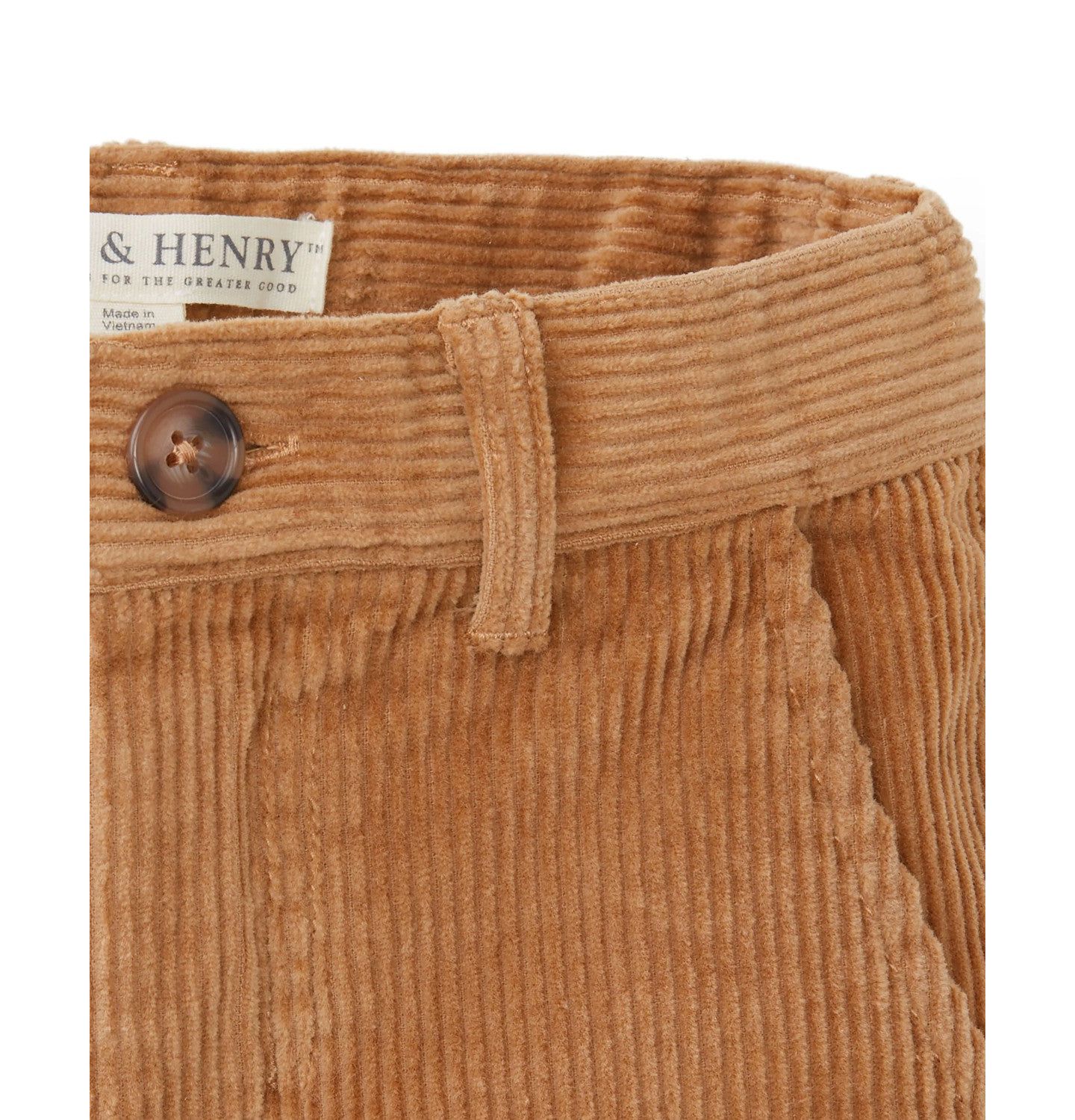 Брюки Hope & Henry Organic Corduroy Pant для мальчиков-малышей, цвет: Средний коричневый — фото 7