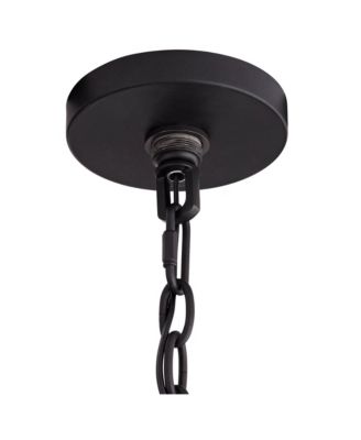 Antler Lodge Black Large Round Chandelier 36 3/4" Wide Natural Country Cottage Rustic LED Woven Deer Horn 6-Light Fixture Dining Room House Island Entryway Bedroom Living Room