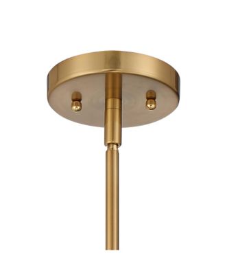 Gold 3-Light Opal White Glass Shade 15" Wide Modern Fixture Pendant Chandelier