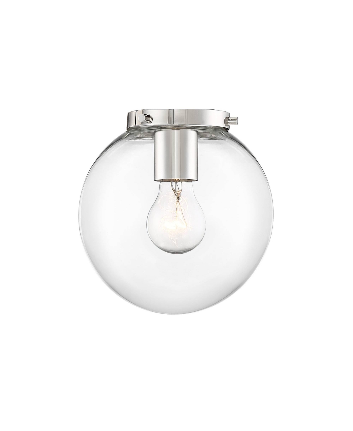 Possini Euro Design Fairling Mid Century Modern Wall Light Sconce Polished Nickel Hardwired 7 1/2