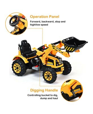 Kids Ride On Excavator Truck With Front Loader Digger