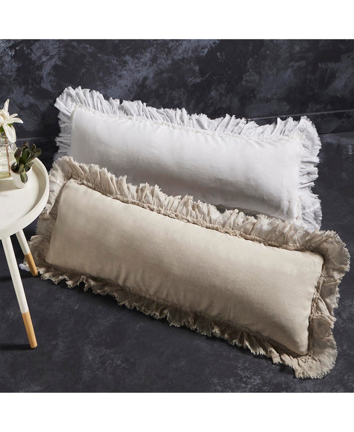 Ihi Home Sheer Ruffle Pillow, 14