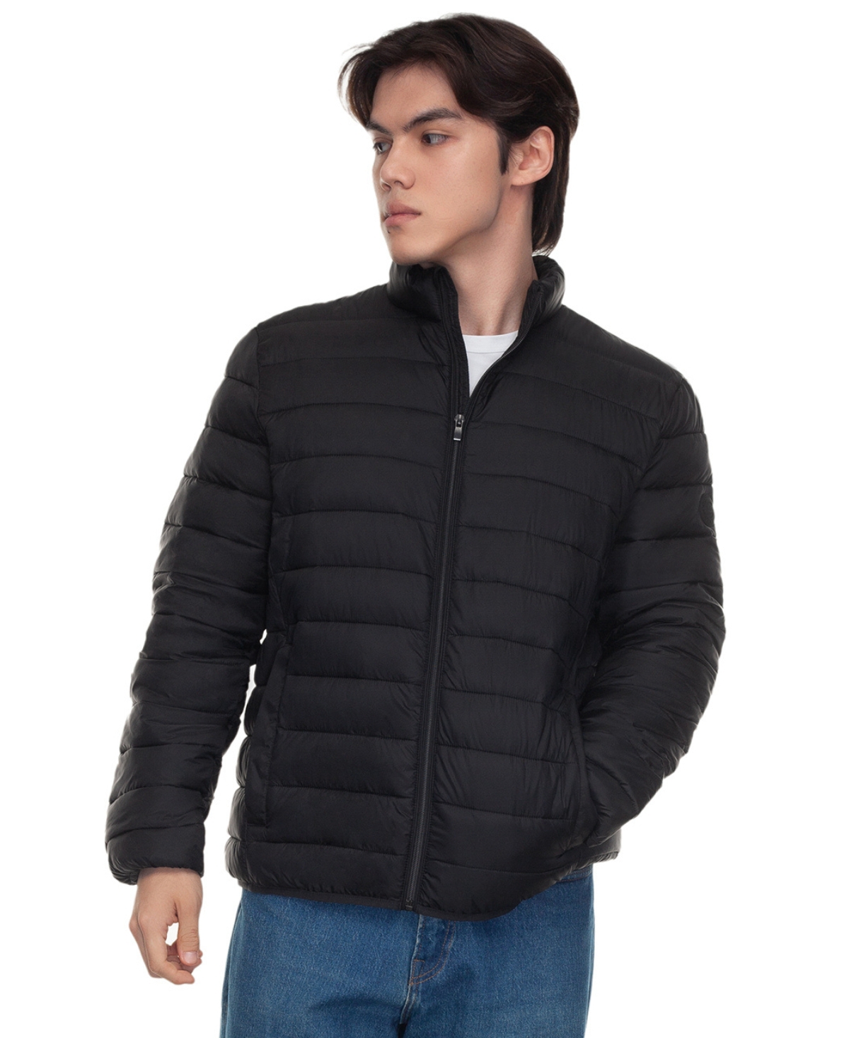 Men's Light Packable Puffer Jacket - Black