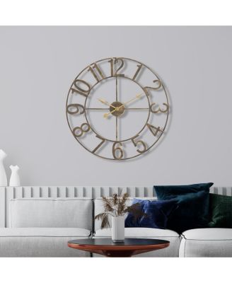 32 inch Large Wall Clock for Living Room Decor (White)