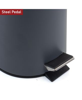 12 Liter Stylish Grey and Copper Soft Pedal Office, Kitchen and Bathroom Trash Bin