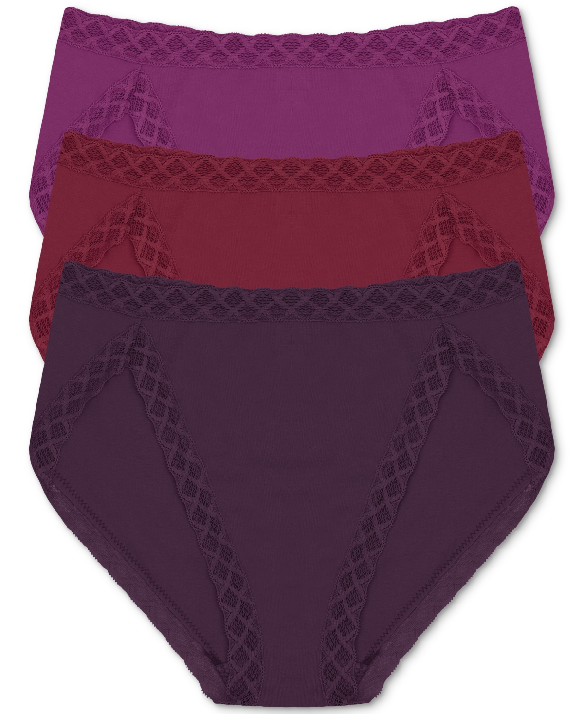 Bliss French Cut Brief Underwear 3-Pack 152058MP - Verbena/Cherry/Grape