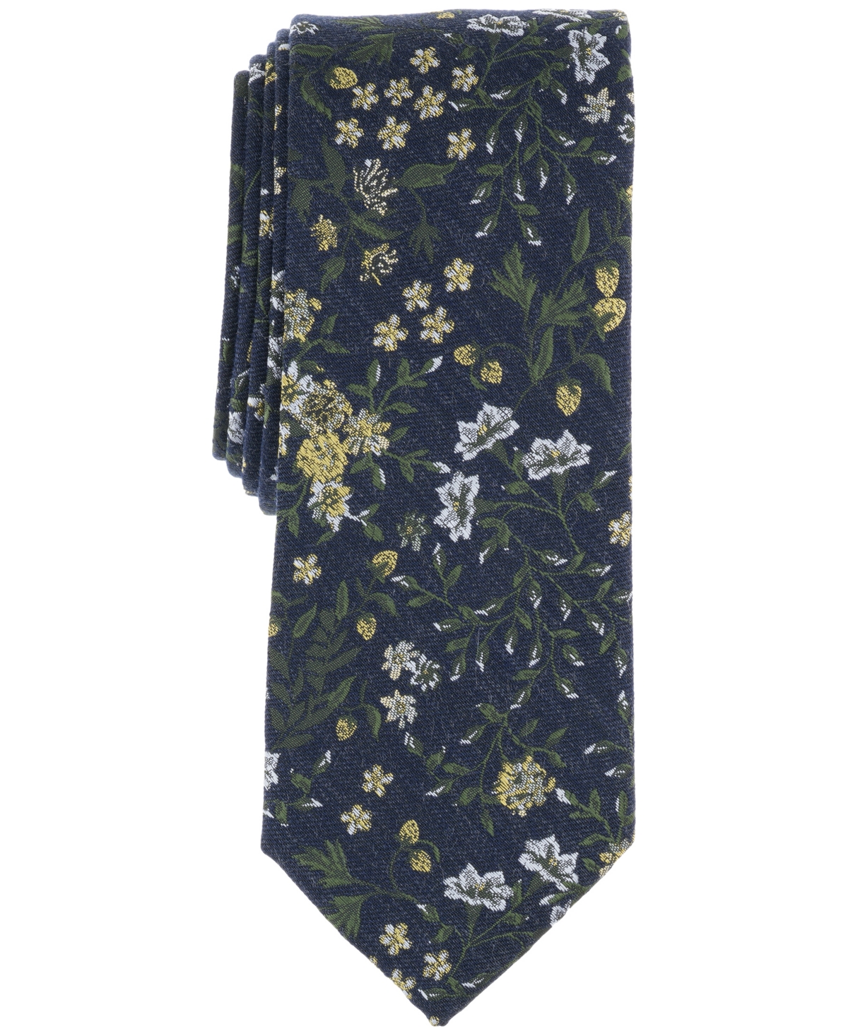 Men's Luray Floral Tie, Created for Macy's - Gold