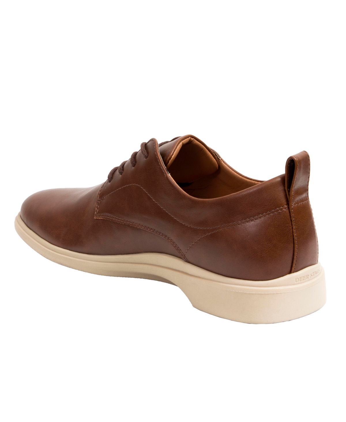 Deer Stags Lisbon Mens Lace-up Faux Leather Oxfords In Black,grey