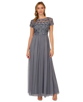 Adrianna Papell Beaded Chiffon Gown Macy s