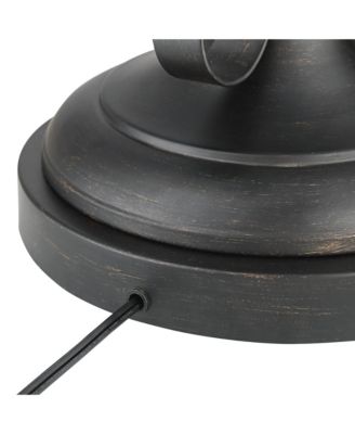 Gardena Rustic Tree Floor Lamp 65 1/2" Tall Powder Coated Black 3 Light Wavy Amber Art Glass Shade for Living Room Reading House