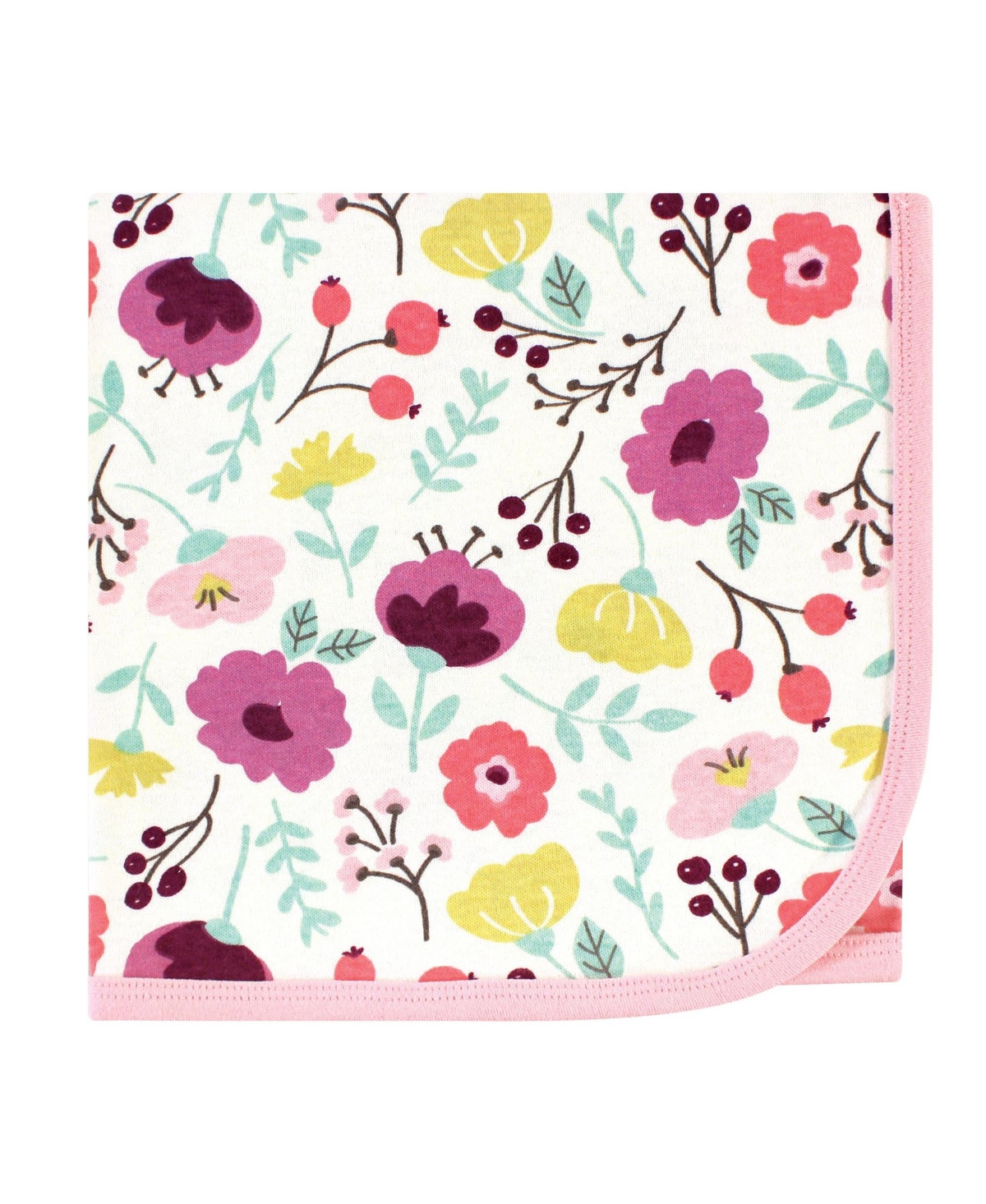 Touched by Nature Girls Natural Cotton Swaddle Blanket and Headband or Cap