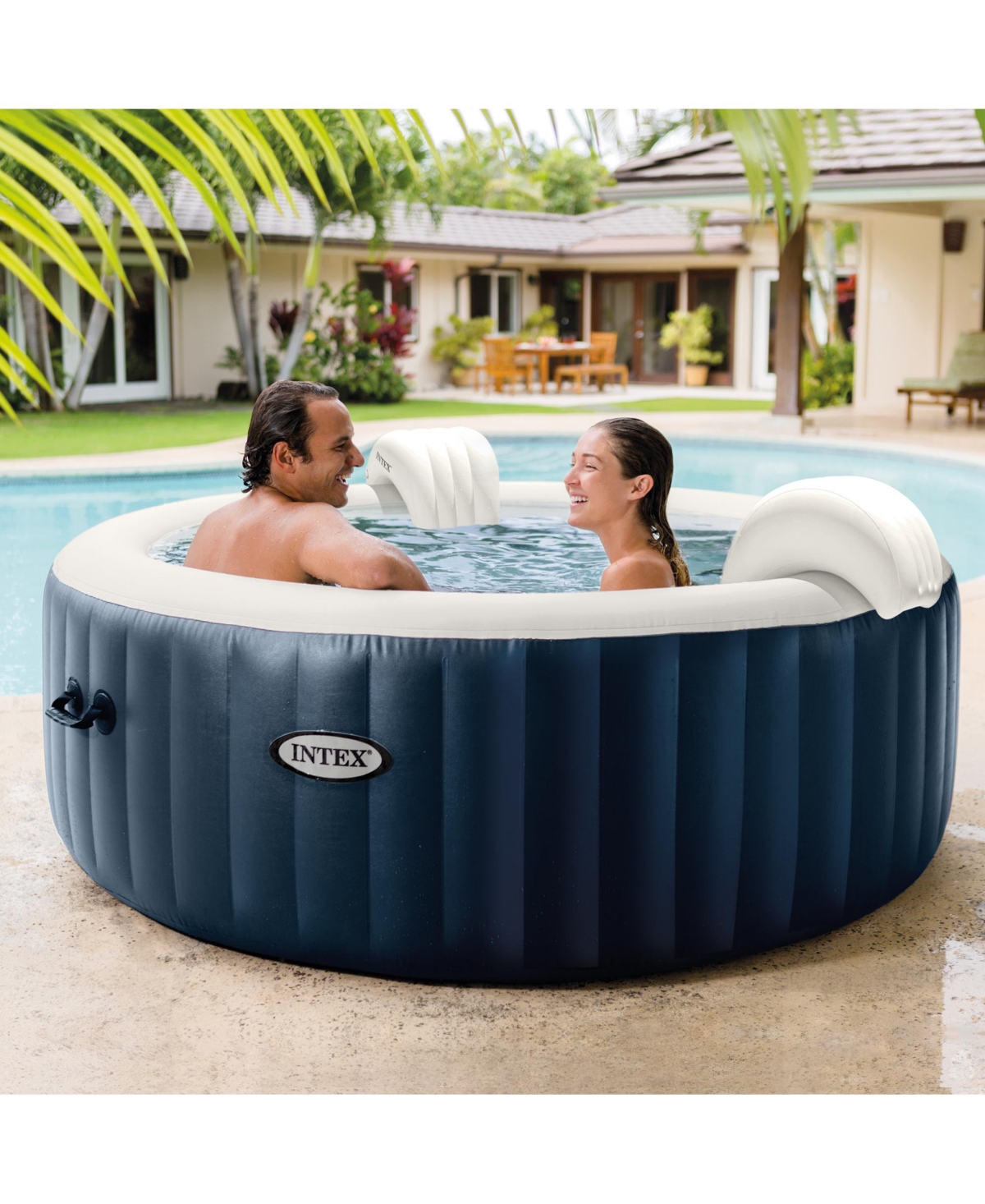 Intex PureSpa Plus Inflatable Bubble Jet Hot Tub & Replacement Filters (8 Pack)