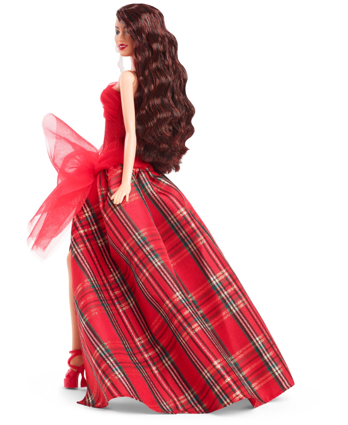 Barbie Signature 2024 Holiday  Fashion Doll, Seasonal Collector Gift, Dark Brown Hair With Plaid Gown In Asst
