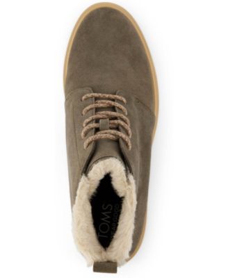 Women's Maude Suede and Faux Fur Lace Up Wedge Booties